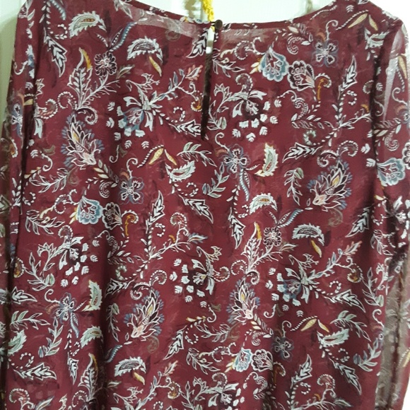 White House Black Market floral print Blouse 14p - Picture 4 of 4